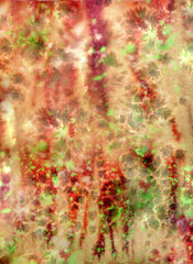 Magic watercolor background hand drawing. Drawing on paper, scanned image.