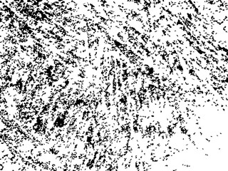 Grungy vector texture of brushed plaster wall. Aged concrete surface. Black splatter on white background