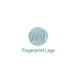 A logo design template fingerprint logo
