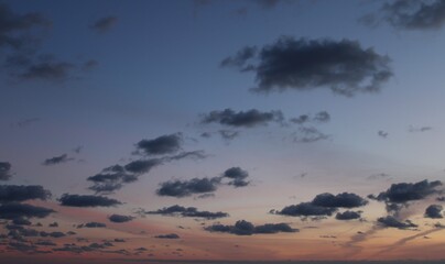 sky with clouds during sunset