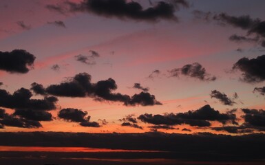Fototapeta na wymiar Red sky during sunset