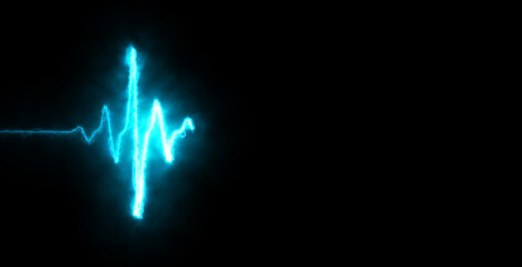 Colorful pink heartbeat rate and pulse on black screen, seamless and loop motion animate footage