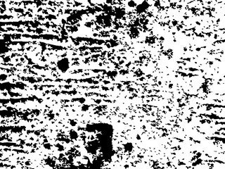 Grungy vector texture of brushed plaster wall. Spotted asphalt or concrete surface. Black splatter on white background