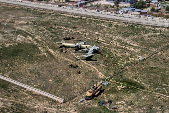 Afghanistan Airport in December 2020 during the approach into Kabul International Airport