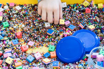 play toys colorful beads
