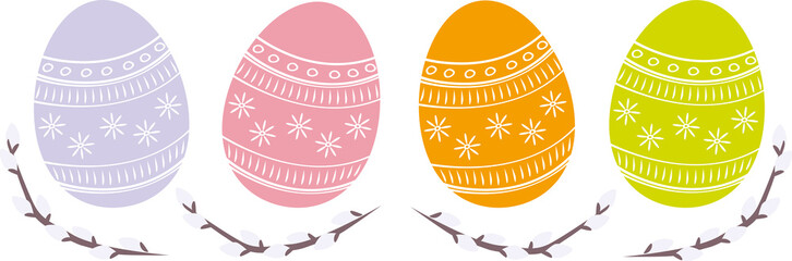 Colorful Easter egs