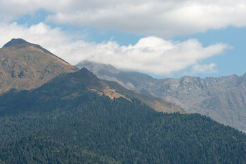 Mountain landscape against the sky