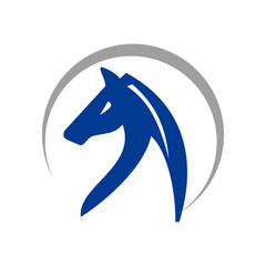 Abstract horse chest logo design template vector