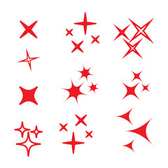 Fototapeta premium Glowing light effect star. Sparkle lights vector