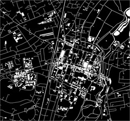 map of the city of Winchester, England, UK