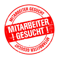 Illustation - Stempel - Mitarbeiter Gesucht - Arbeitsmarkt - Job
