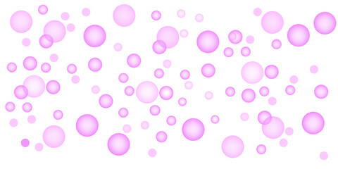 Pink bubbles pattern on white background