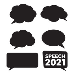 Speech Bubbles Set. Stickers of speech bubbles vector