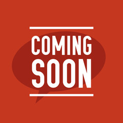 Coming soon vector concept. Promotion banner with text coming soon