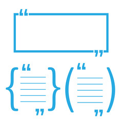 quotation mark for text. Frame with quotes. Quote vector comment