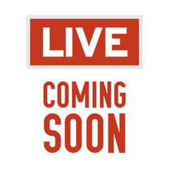 Fototapeta premium Live air sign. Live tv or radio symbol. Live broadcast