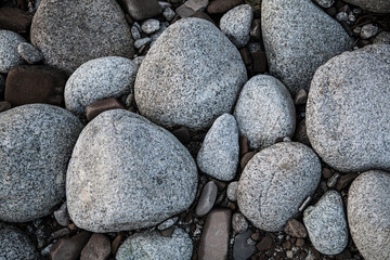 Texture of curving field stones