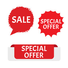 Tag special offer, grunge style. Sticker or discount label