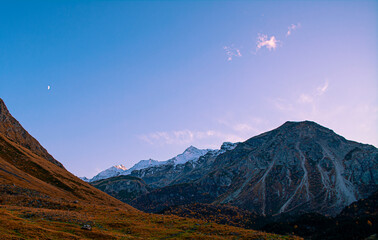 sunset in the mountains