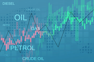 2d rendering Stock market online business concept. business Graph 
