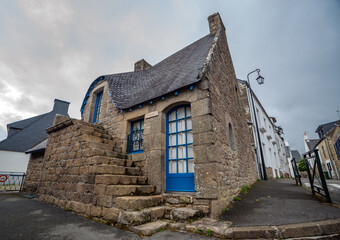 Fototapeta na wymiar old traditional french stone house 