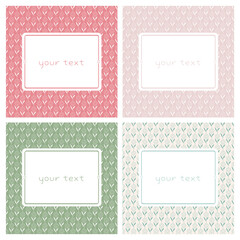 Set of scandinavian style floral pattern templates. Good for invitations, flyers and all design.