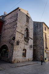 Fototapeta na wymiar Venetian Gothic building now housing Match Hrvatska, a publishing house, Zadar, Dalmatia, Croatia