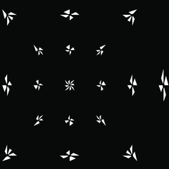 Geometric vector pattern with triangular elements. abstract ornament for wallpapers and backgrounds. Black and white colors. 