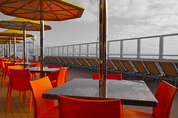 Outdoor sun deck with exclusive modern design terrace patio sun lounger deck chair furniture...