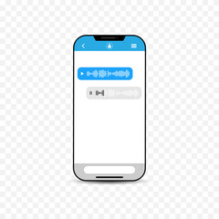 Chat up. Smartphone blank screen. Modern design. Vector illustration