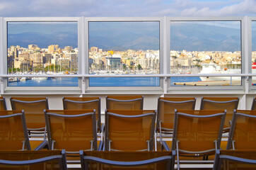 Outdoor sun deck with exclusive modern design terrace patio sun lounger deck chair furniture...