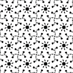 Geometric vector pattern with triangular elements. abstract ornament for wallpapers and backgrounds. Black and white colors. 