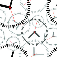 seamless pattern with clocks	