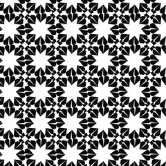 Geometric vector pattern with triangular elements. abstract ornament for wallpapers and backgrounds. Black and white colors. 