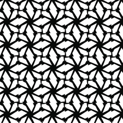 Naklejka premium Geometric vector pattern with triangular elements. abstract ornament for wallpapers and backgrounds. Black and white colors. 