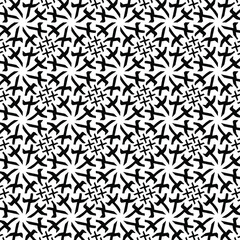 Geometric vector pattern with triangular elements. abstract ornament for wallpapers and backgrounds. Black and white colors. 