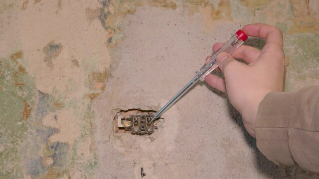 electric grid indicator screwdriver check voltage phase and zero test