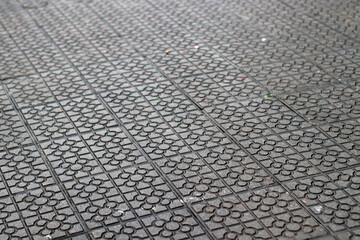 Pattern in a pedestrian street