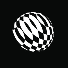 Geometric vector pattern with triangular elements. abstract ornament for wallpapers and backgrounds. Black and white colors.
