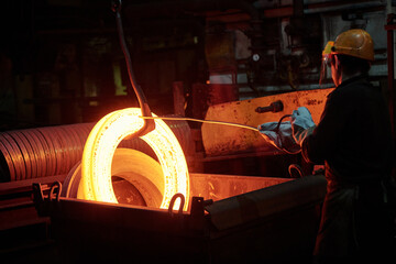 Worker in metal factory