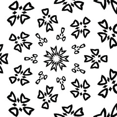Geometric vector pattern with triangular elements. abstract ornament for wallpapers and backgrounds. Black and white colors.
