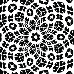 Geometric vector pattern with triangular elements. abstract ornament for wallpapers and backgrounds. Black and white colors.
