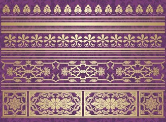 paisley floral pattern, textile , Rajasthan, royal India	