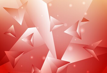 Light Red vector abstract polygonal background.