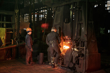Working in industrial plant