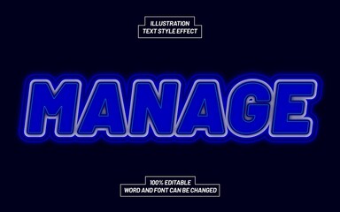 Manage 3D Bold Text Style Effect
