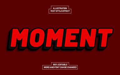 Moment 3D Bold Text Style Effect