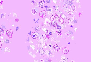 Light Purple, Pink vector texture with abstract forms.