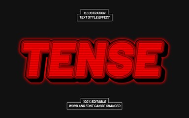 Tense Text Style Effect