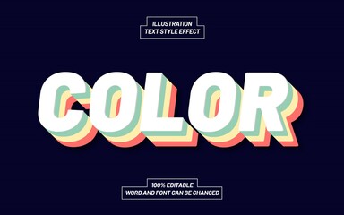Vintage Retro Colorful Text Style Effect